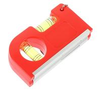 HOLIDYOYO Niveau à Bulle Suspendu Rouge en ABS et Alliage D’Aluminium, Outil de Nivellement pour Pentes de Drainage et Revêtements de Sol Professionnels