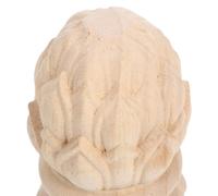 HOLIDYOYO Ornement de Poteau en Bois Sculpté à la Main D’Ananas Chapeau de Poteau Rond Brut 5X8 CM Décoration de Fleur Européenne pour Escalier et Clôture Accessoire Décoratif Extérieur