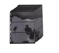 HOLIDYOYO Pages D’Album de Timbres Double Face Noir 28 X 21,5 Cm 8 Feuilles Mobiles pour Classeur de Collection de Timbres Titulaire de Carte Philatélique Rangement Facile