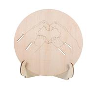 HOLIDYOYO Panneau Annonce De Naissance Bois Nés Support pour Bracelet Hôpital Plaque Gravée avec Base pour Photo Identification Précise