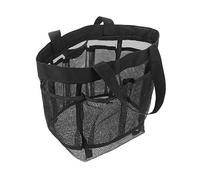 HOLIDYOYO Paquet de Toilette en Filet Portable Grosse Capacité Nylon Noir Trousse Unisexe Plage Bain Camping Organisateur Rangement Multi-Poches