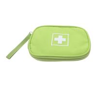 HOLIDYOYO Paquet Médical Portable Vert Petit Format avec Poignée - Trousse de Imperméable Compartiments Organisateurs pour Rangement Voyage et Équipement Médical D’Urgence