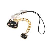HOLIDYOYO Pendentif Bouchon Anti-poussière Chat Noir en Alliage, Accessoire pour Trou de Batterie de Smartphone, Mini Bijou Pratique et Décoratif pour Prise de Téléphone, Présent Original