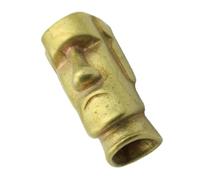 HOLIDYOYO Pendentif en Laiton Tête Île de Pâques Moaï, Mini Statue Décorative Vintage 3 Cm, Ornement Maison et Bureau, Perles Espacement Bijoux Diy, Présent Créatif Artisanat