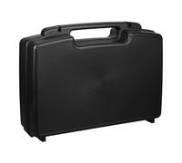 HOLIDYOYO Petite Boîte à Outils en Plastique Rigide Noire avec Protection Anti-Chute et Compartiments Spacieux, Mallette Portable Légère pour Usage Professionnel et Domestique