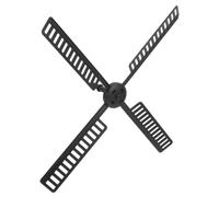 HOLIDYOYO Pièces de Moulin à Vent Pales D'éolienne Robustes et Sûres en Plastique Noir Accessoires pour Moulins de Jardin Résistants et Solide pour Fête Estivale
