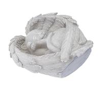 HOLIDYOYO Pierre Commémorative pour Animaux de Compagnie Statue Ange en Résine, Stèle Funéraire Décorative de Jardin, Ornements Commémoratifs pour Chat, Souvenir Solide pour Extérieur