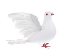 HOLIDYOYO Pigeons Plume Artificielle pour Décoration De Mariage Et Événements Effet Réaliste avec Fil De Montage Paix Et Élégance pour Maison Et Fêtes