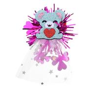 HOLIDYOYO Pince à Cheveux Forme de Cœur Accessoire Scintillant pour Femmes Barrette à Sequins pour Mariage et Saint Valentin Bleu Ours Unique