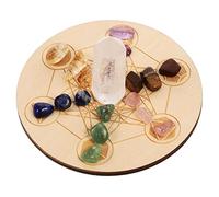 HOLIDYOYO Planche Information Pierres De Chakra Naturelles Outil De Divination Décoratif Pour Maison Et Méditation