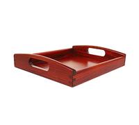 HOLIDYOYO Plateau pour Jeu Sensoriel Plateau De Service Plateaux Enfant en Âge Fournitures Peinture Enfants Dessin Art Lavable Plateau Petit Déjeuner Stockage De Jouets Brun Bois