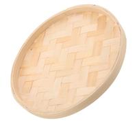 HOLIDYOYO Plateau Rond Bambou Tressé Panier Mural Non Peint Ornement Décoratif pour Salon Chambre et Cuisine Service et Décoration
