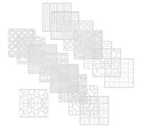 HOLIDYOYO Pochoirs de Peinture Géométriques Ajourés 16 Pièces en Plastique Réutilisable 20X20 CM pour Dessin Créatif Bricolage Garçon et Filles Gabarit de Peinture pour Papier Mur et