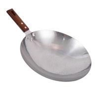 HOLIDYOYO Poêle Wok Inox avec Manche Antidérapant Cuisson Uniforme pour Fruits de Mer et Viandes Poêle Polyvalente pour Cuisine Maison et Professionnelle