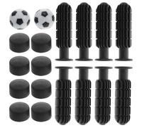 HOLIDYOYO Poignée de Table de Foot Poignées de Foot Professionnelles en PP Lot de Set 4824 8 Embouts de Tube 4824 et 2 Ballons 32mm Noir et Blanc pour Garçon et Filles Loisirs de Bureau