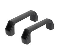 HOLIDYOYO Poignée en Alliage d'Aluminium Noire 2 Pièces 120 MM Entre Axes Poignée Industrielle pour Armoire Électrique Boîte à Outils et Porte de Coffret Résistante aux Chocs Usage