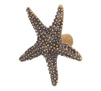 HOLIDYOYO Poignées de Placard Miniatures en Laiton Vieilli Boutons de Tiroir D’Étoile de Mer Design Océan Vintage Poignées Décoratives pour Commode Armoire et Meuble Cuisine Lot de 10