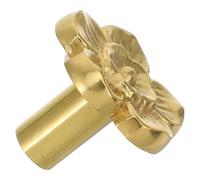 HOLIDYOYO Poignées de Tiroir en Laiton Forgé Motif Floral Rétro, Boutons de Meuble Dorés 24x20 Mm, Anneaux Décoratifs pour Portes D'armoires, Tiroirs, la Cuisine et Mobilier Vintage