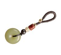 HOLIDYOYO Porte-Clés Créatif pour Clés de Voiture Pendentif Boucle de Paix en Jade Couleur Bleu Clair Accessoire Esthétique du Nouvel An Chinois Décoration Solide pour Paquet et