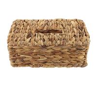 HOLIDYOYO Porte-Papier de Soie Tissé Naturel Rectangulaire Panier à Serviettes en Paille Artisanale Boîte à Mouchoirs pour Bureau et Maison Récipient à Essuie-Tout Décoratif