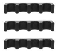 HOLIDYOYO Porte-Queues de Billard 3 Pièces 4 Emplacements Adhésifs Support Mural en Plastique Design Plat Antidérapant Rangement Stable pour Queues de Billard pour Clubs et Salles de