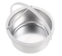 HOLIDYOYO Pot Chauffe-cire en Aluminium Argenté Surface Antiadhésive, Accessoire pour Épilation, Récipient Petit Format Compatible Appareils de Chauffage à Cire