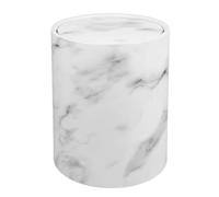 HOLIDYOYO Poubelle Ronde En Marbre 15L Double Couche Poubelle Marbrée Petite Corbeille De Bureau Tenir Pour Salle De Bain Salon