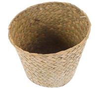 HOLIDYOYO Poubelle tissée pour articles divers, panier de rangement pour articles divers, panier à linge tissé, panier à déchets pour la maison, mini panier de finition panier de rangement en paille