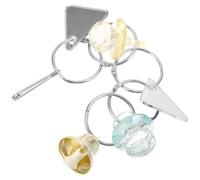 HOLIDYOYO pour Perruche Jouets miroirs Oiseaux pour Oiseau en Cage avec Clochette et tétine en Acrylique pour Perroquet et Perruche Couleur Aléatoire