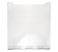 HOLIDYOYO Présentoir pour magazines et brochures : Porte-brochures A4 en acrylique transparent - Présentoir mural magnétique pour dépliants et prospectus - 25,1 x 22,9 x 4,5 cm