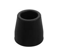 HOLIDYOYO Protections de Sol Walker en Caoutchouc Noir Ø25mm, Embouts de Béquille Antidérapants pour Déambulateur et Béquille, Coussinets Solide pour Usage Quotidien