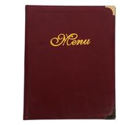 HOLIDYOYO Protège-menu Design Simple et Élégant en Cuir pour Restaurant et Bar A4 Facile à Remplacer Contenu, Protège le Menu