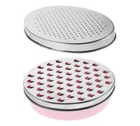 HOLIDYOYO Râpe à Fromage et Légumes Acier Inoxydable avec Contenant de Rangement Lames Fines et Grosses Poignée Ovale Ergonomique pour Cuisine Polyvalente