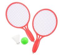 HOLIDYOYO Raquette de Tennis Garçon Fille Rouge avec Balles pour Jeu Extérieur Garçon Fille de Sport de Plein Air pour Débutants Surface Ovale Facile à Attraper Exercice Aptitude Athlétique