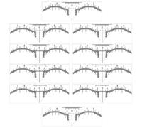 HOLIDYOYO Règles à Sourcils Jetables 10 Pcs Outil de Positionnement Précis Blanc Gabarit pour Maquillage et Dessin de Sourcils Règle Professionnelle pour Mesure Symétrique Accessoire de
