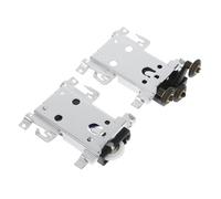 HOLIDYOYO Roulettes pour Porte Coulissante de Placard Universelles, Kit 2 Pièces Supérieures et Inférieures en Métal Chromé, Quincaillerie Silencieuse et Résistante pour Porte en Verre,