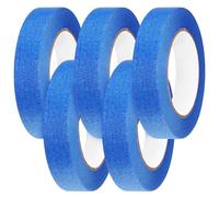 HOLIDYOYO Ruban Adhésif en Papier Bleu 5 Rouleaux 50 M X 24 Mm, Ruban de Masquage pour Peinture, Inscriptible, Facile à Retirer, Loisirs Créatifs et Protection Surfaces Variées