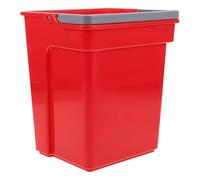 HOLIDYOYO Seau à Serpillière Multifonction en Plastique 4 L avec Poignée Seau de Nettoyage Carré Rouge pour Maison Bureau École Usage Commercial Ménager Pratique Robuste