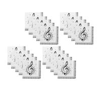 HOLIDYOYO Serviettes en Papier Jetables à Motif de Note de Musique Blanc, 60 Pièces, Haute Absorption et Élément Décoratif pour Fête D'anniversaire et Dessert