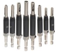 HOLIDYOYO Set de Mèches à Charnière Auto-centrantes avec Embout de Guidage pour Travail Du Bois Coffret Foret de Remplacement pour Installation de Charnières Mèche Plate Adaptée Aux Bois