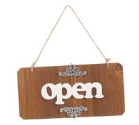 HOLIDYOYO Signe Bois Ouvert Fermé Double Face pour Décoration de Magasin Panneau Bois Vintage pour Cafés Restaurants et Boutiques