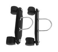 HOLIDYOYO Socle à Roulettes pour Radiateur à Bain D'huile, Support Mobile en Métal Noir avec 4 Roulettes Pivotantes Silencieuses, Kit 2 Supports 2 Crochets en U pour Chauffage Électrique