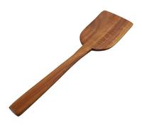 HOLIDYOYO Spatule à Crêpes Solide et Antiadhésive Confortable à Tenir en Bois de Teck Ustensile Cuisine Multifonctions pour Usage Domestique et Professionnel