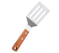 HOLIDYOYO Spatule à Friture Acier Inoxydable Avec Poignée Bois Ustensile De Cuisine Pour Steak Burger Et Pizzas Outil De Cuisson Pratique Et
