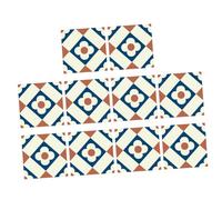 HOLIDYOYO Stickers Carrelage Adhésifs Géométriques 15X15 CM 10 Pièces Autocollants PVC Résistants Carrelage Mural Sol Adhésif Antidérapant Décorations Faciles Cuisine Salle de Bain et
