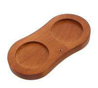 HOLIDYOYO Support à Moulin à Poivre en Bois Marron Double Emplacement Antidérapant pour Table à Manger Cuisine, Design Minimaliste et Élégant pour Repose-meuleuse