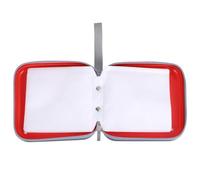 HOLIDYOYO Support de Rangement pour CD capacité 40 en Plastique Rouge, Pochette zippée pour Protection et Transport de disques et livrets, Usage et Domestique