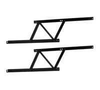 HOLIDYOYO Support de Table Basse Relevable Pliant Noir Charnière à Ressort, Élévateur Manuel pour Meuble, Kit 2 Pièces Adapté au Salon et Chambre, Charnières Invisibles pour Gain de Place