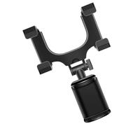 HOLIDYOYO Support de Téléphone Rotatif 360°, pour Rétroviseur Voiture, Noir | PP Robuste, Installation Rapide, Design Extensible, pour Téléphone en Voiture, Usage Intérieur