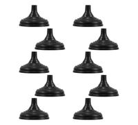 HOLIDYOYO Support pour Drapeau de Table Noir en Plastique Socle Rond, Portable et Facile à Démonter, pour Bureau et Événements, Lot de 10 Pièces